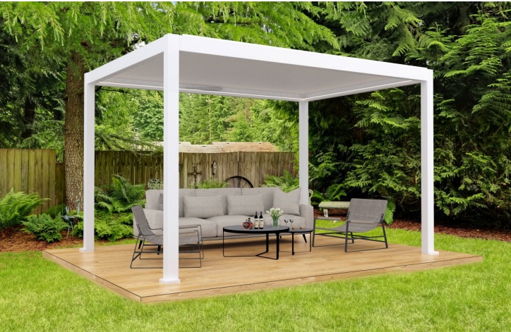 Aluminium louvered pergola C4