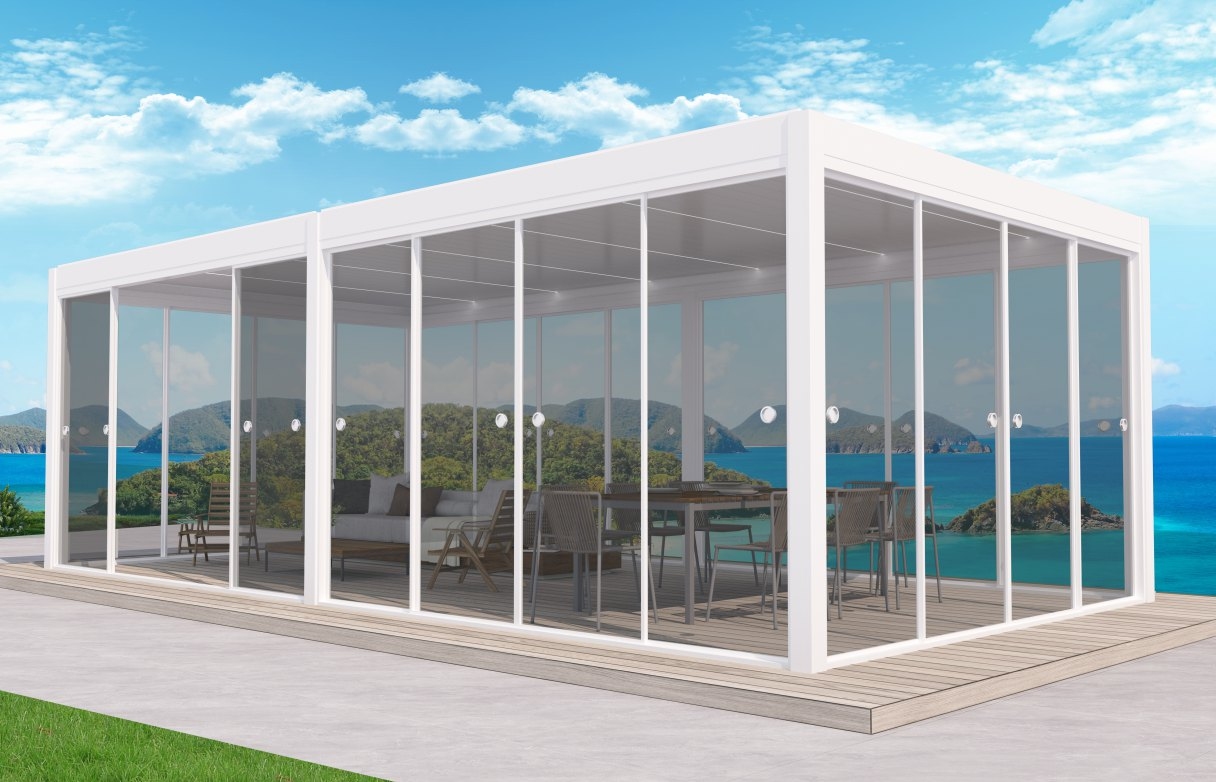 Aluminium louvered pergola C7/M7